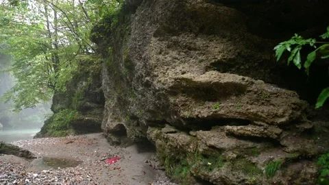 Rock structure and formation in Kokra canyon, Slovenia Stock Footage 140544270