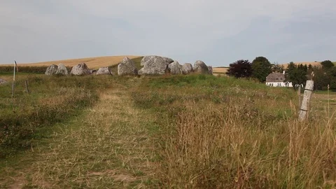 Rock Structure in field Stock Footage 89588336