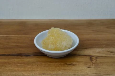 Rock sugar, in the form of irregular lumps and in smoother Stock Photos