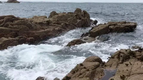 Rock in the surf Video stock 167680102