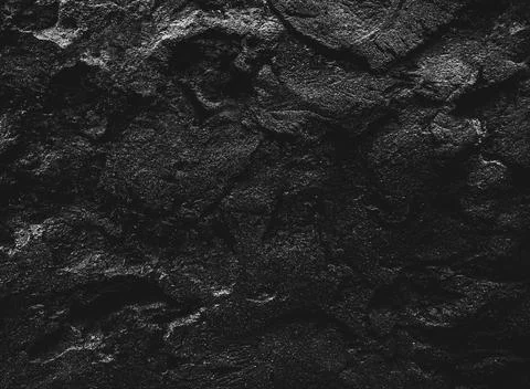 Rock surface with cracks. Black texture. Stone background. Dark marble. Rock  Stock Photos