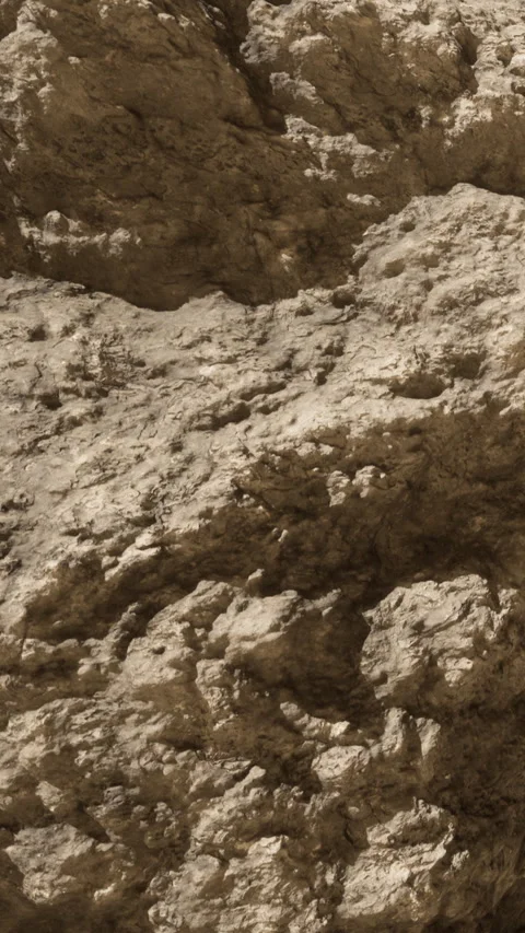 Rock surface showing natural patterns and textures in outdoor environment Stock Footage 341243660