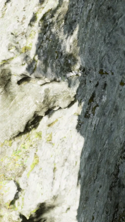 Rock surface with smooth and rough textures captured in natural light Stock Footage 334882169