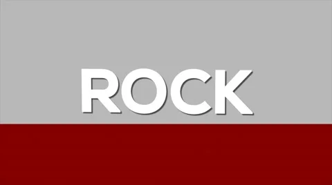 Rock Text Animation Stock Footage 66113086