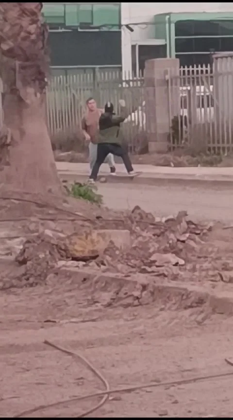 Rock Thrown At Head During Altercation, Los Boldos and La Montana, Santiago, Lam Stock Footage 273750128