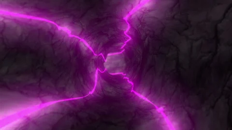 Rock Tunnel with Luminous Stripes.Seamless loop Stock Footage 46464493