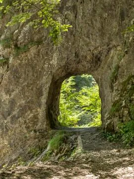 Rock tunnel Stock Photos