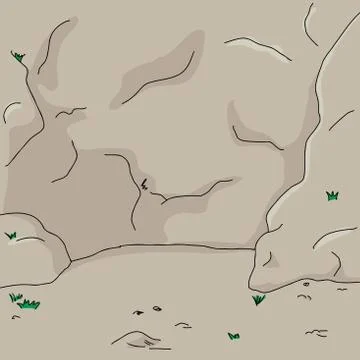 Rock Wall Background Stock Illustration