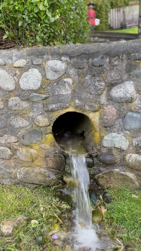 Rock Wall Water Stock Footage 306037718