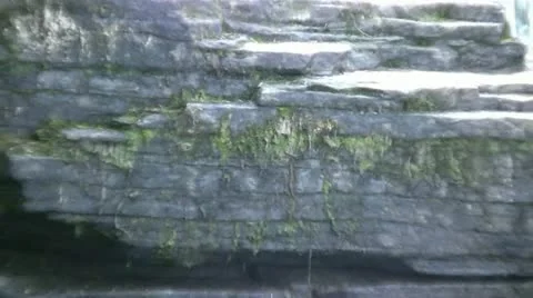 Rock Wall Waterfall Stock Footage 21279777