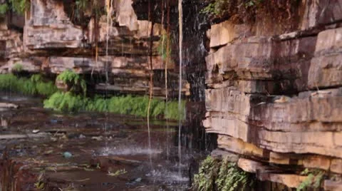 Rock waterfall Stock Footage 8848332