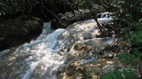 Rock waterfall Stock Footage 32236842