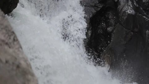 Rock waterfall patterns water surface Stock Footage 169082691