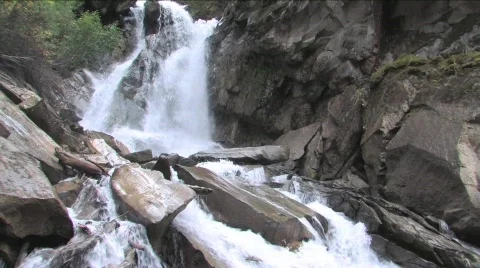 Rock waterfalls Stock Footage 264274