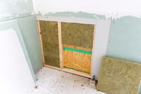 Rock wool insulation 库存照片
