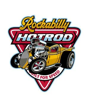 Rockabilly Hotrod Stock Illustration