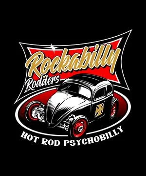 Rockabilly rodders Stock Illustration