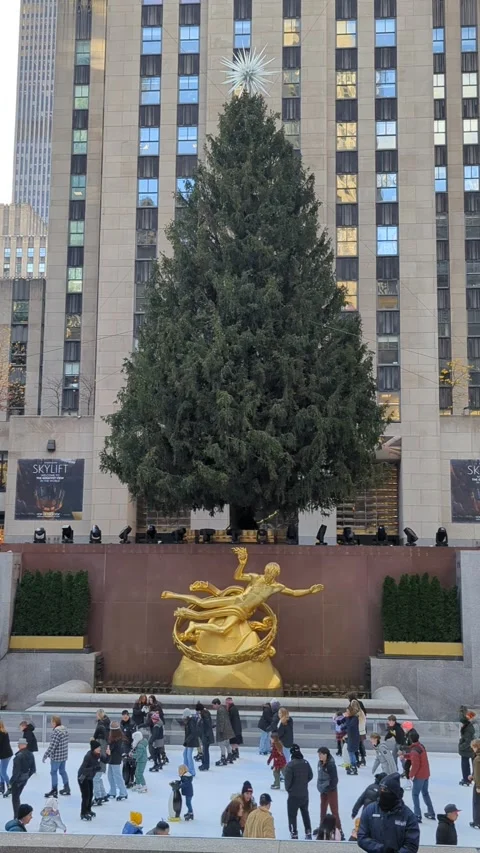 Rockefeller Center Christmas Tree Stock Footage 316858495