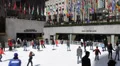 Rockefeller Center Ice Rink NYC People Skating Young People Man Woman Child Kid HD Footage