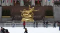 Rockefeller Center People Skating Christmas Holiday Tradition NYC Manhattan Day HD Footage