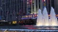 Rockefeller Fountain Colorful Sixth Americas Avenue Night Lights Sightseeing NYC HD Footage