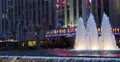 Rockefeller Fountain Colorful Sixth Americas Avenue Night Lights Sightseeing NYC 4k or 4k+ Resolution