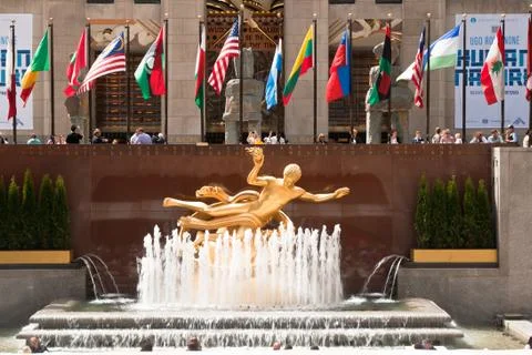 Rockefeller prometheus statue Stock Photos