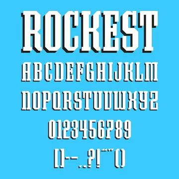 ROCKEST shadow left-down Stock Illustration