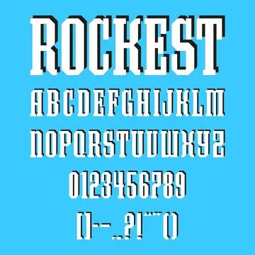 ROCKEST shadow right-up Stock Illustration