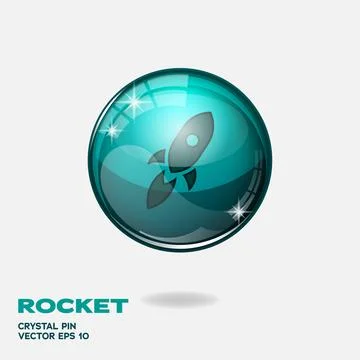 Rocket 3D Buttons Stock Illustration