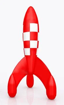 Rocket against a white background Stock Illustration