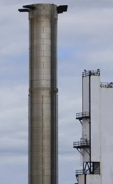 Rocket and building at Starbase 스톡 사진