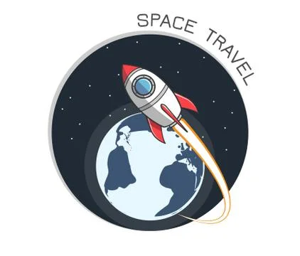 Rocket and earth logo 2 Stock Illustration