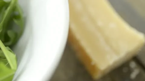 Rocket and parmesan Stock Footage 12659341