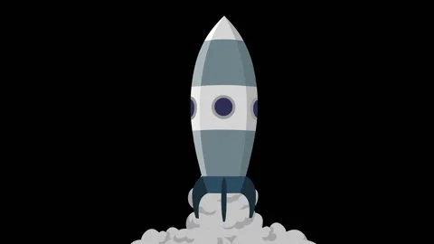 Rocket Animation Stock Footage 86842773