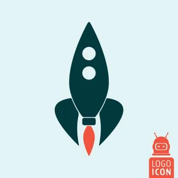 Rocket astronaut icon Stock Illustration