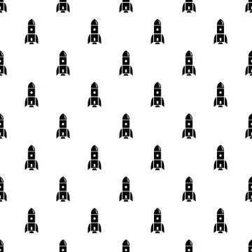 Rocket astronomy pattern seamless Stock Illustration