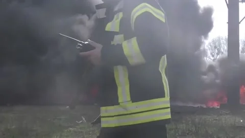 Rocket attack on Lvov. War in Ukraine Stock Footage 192520686