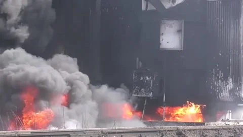 Rocket attack on Lvov. War in Ukraine4 Video stock 192520896