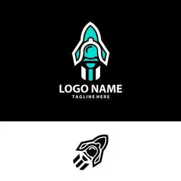 Rocket bell logo logo design vector Stock Illustration