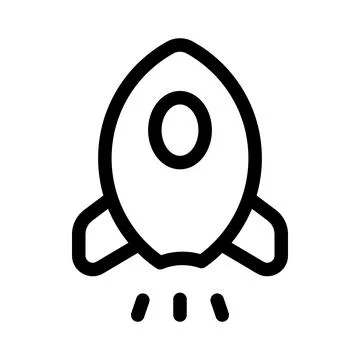 Rocket  Bold Outline Icon with Creative Design for Launch, Innovation, Star.. 스톡 일러스트
