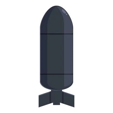 Rocket bomb icon cartoon vector. Nuclear weapon Stock-Illustration