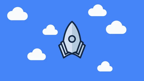 Rocket book logo design vector Stock Footage 312804730