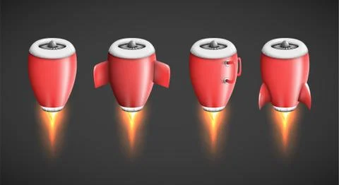 Rocket booster Stock Illustration