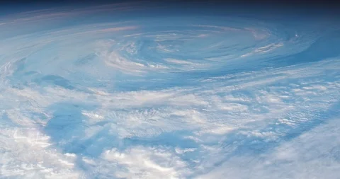 A rocket breaks through hurricane clouds and ascends through the stratosphere Stock Footage 116566799