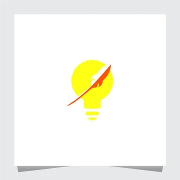 Rocket Bulb Logo Inspirations. Boost Idea icons Stock Illustration