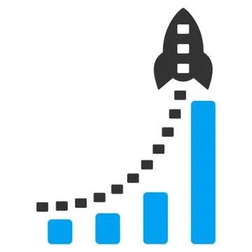 Rocket Business Bar Chart Vector Icon イラスト素材