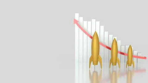 The Rocket for Business concept 3d Rendering. Stock Illustration