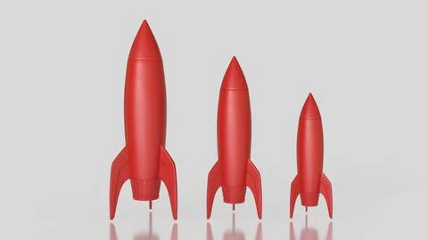 The Rocket for Business concept 3d Rendering. Stock Illustration