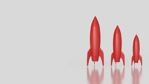 The Rocket for Business concept 3d Rendering. Stock Illustration